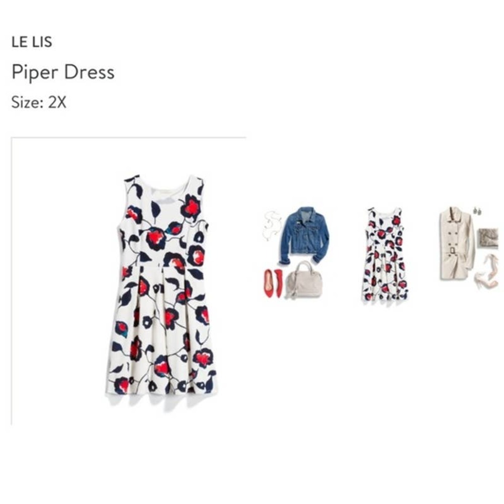 new Le Lis Piper Dress Plus size 1x floral flower made in usa soft material